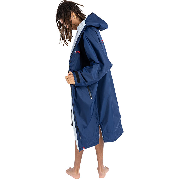 2024 Dryrobe Advance Long Sleeve Change Robe V3 DR104 - Navy Blue / Grey